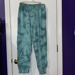 Turquoise tie dye sweatpants